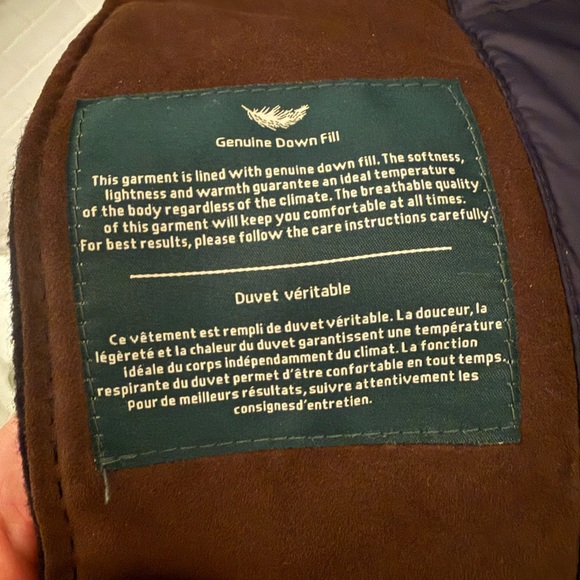 Lauren Ralph Lauren Wool Down Car Coat Navy Size 44R Genuine Down Fill - Picture 2 of 6